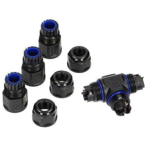 KONEKTOR KABLOWY TRÓJNIK T IP68, MAX. 3X4MM2, 450V/25A KONEKTOR KABLOWY TRÓJNIK T IP68, MAX. 3X4MM2, 450V/25A