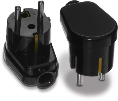 WTYCZKA KĄTOWA ROZBIERALNA UNI-SCHUKO, 2P+Z 16A, 250V CZARNA WTYCZKA KĄTOWA ROZBIERALNA UNI-SCHUKO, 2P+Z 16A, 250V CZARNA
