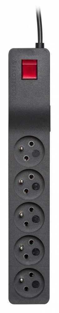 Listwa przeciwprzepięciowa ZX 510, 1L, 3,0m, czarna Listwa przeciwprzepięciowa ZX 510, 1L, 3,0m, czarna