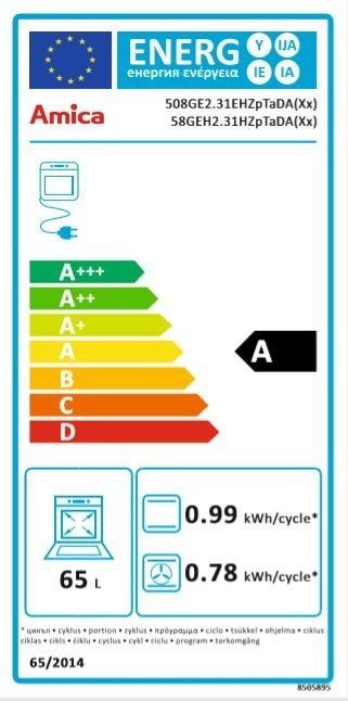 Kuchnia gazowo-elektryczna 58GEH2.31HZpTaDA(Xx) Kuchnia gazowo-elektryczna 58GEH2.31HZpTaDA(Xx)
