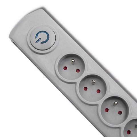 Listwa antyprzepięciowa 5 gniazd | 3m | szara Listwa antyprzepięciowa 5 gniazd | 3m | szara