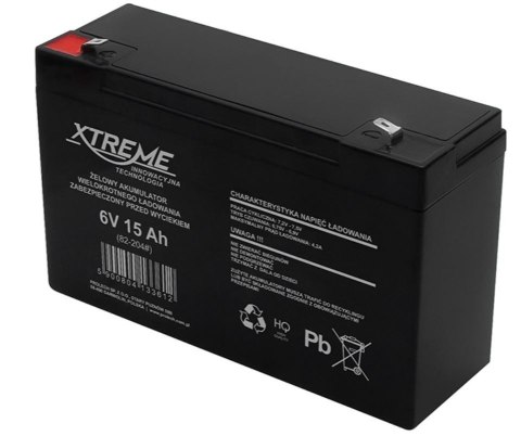 Akumulator żelowy 6V 15Ah XTREME Akumulator żelowy 6V 15Ah XTREME