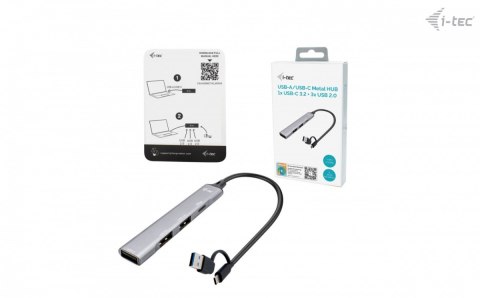 Hub USB-C/USB-A Metal 1x USB 3.0 + 3x USB 2.0 Hub USB-C/USB-A Metal 1x USB 3.0 + 3x USB 2.0