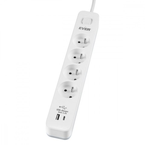 Listwa antyprzepięciowa PROTECT 4PL 1A1C USB T/LZ12-PRO015/1000 Listwa antyprzepięciowa PROTECT 4PL 1A1C USB T/LZ12-PRO015/1000