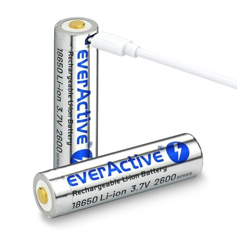 Akumulator 18650 3,7V Li-ion 2600 mAh micro USB Akumulator 18650 3,7V Li-ion 2600 mAh micro USB