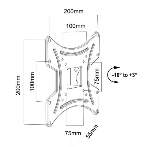 Uchwyt do TV MC-414 23-43 cale 30kg VESA200x200 Uchwyt do TV MC-414 23-43 cale 30kg VESA200x200
