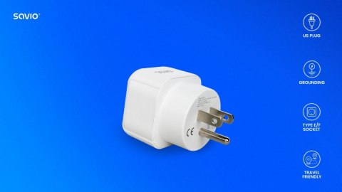 Adapter podróżny, gniazdo EU wtyk US AP-03 Adapter podróżny, gniazdo EU wtyk US AP-03