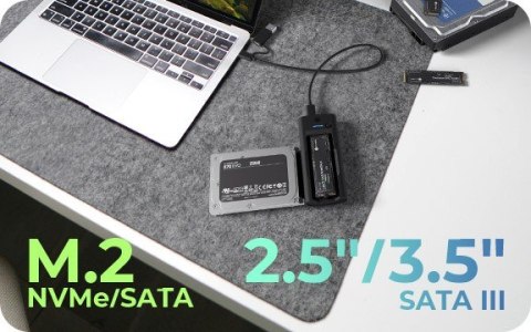 Stacja dokująca IB-180MS-C31 SSD Docking 1x 2,5"/3,5" & 1x M.2 PCIe NVMena USB 3.2 Gen 2 10 Gbit/s Stacja dokująca IB-180MS-C31 SSD Docking 1x 2,5"/3,5" & 1x M.2 PCIe NVMena USB 3.2 Gen 2 10 Gbit/s