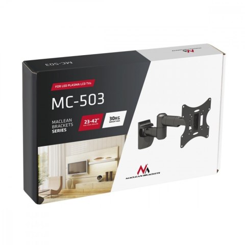 Uchwyt do telewizora lub monitora 23-42" 30 kg uniwersalny MC-503A B czarny max vesa 200x200 Uchwyt do telewizora lub monitora 23-42" 30 kg uniwersalny MC-503A B czarny max vesa 200x200
