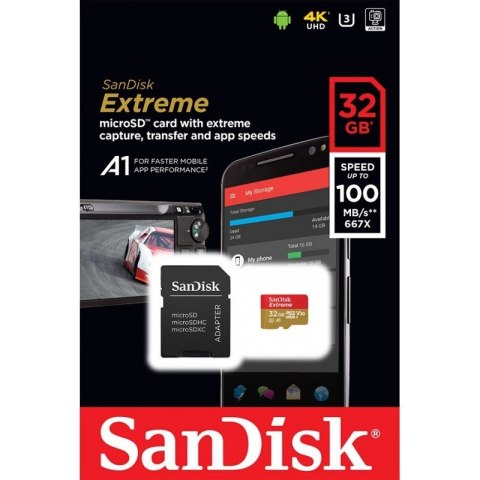 Extreme microSDHC 32GB 100/60 MB/s A1 V30 U3 Extreme microSDHC 32GB 100/60 MB/s A1 V30 U3