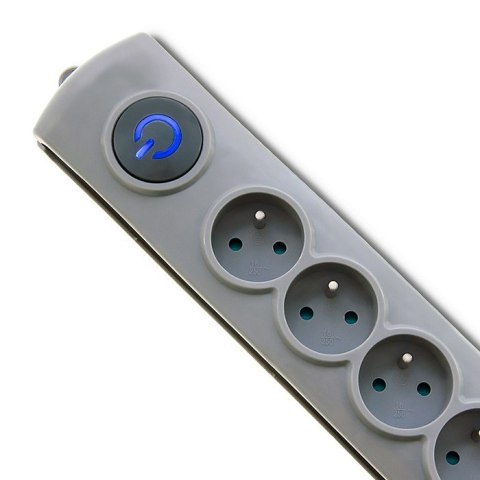 Listwa antyprzepięciowa Quick Switch, 6 gniazd, 3m, szara Listwa antyprzepięciowa Quick Switch, 6 gniazd, 3m, szara