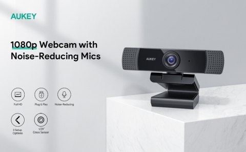 PC-LM1E Kamera internetowa USB | Full HD 1920x1080 | 1080p | 30fps | Mikrofony stereo PC-LM1E Kamera internetowa USB | Full HD 1920x1080 | 1080p | 30fps | Mikrofony stereo