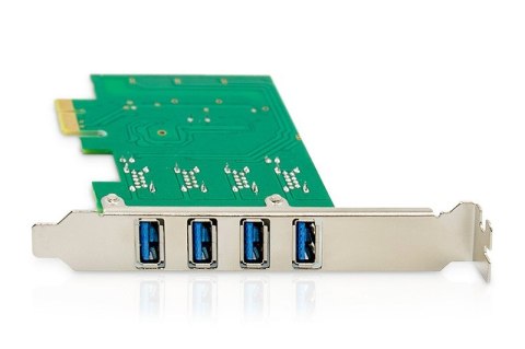 Karta rozszerzeń (Kontroler) USB 3.0 PCI Express 4xUSB 3.0 Low Profile Chipset: VL805 Karta rozszerzeń (Kontroler) USB 3.0 PCI Express 4xUSB 3.0 Low Profile Chipset: VL805