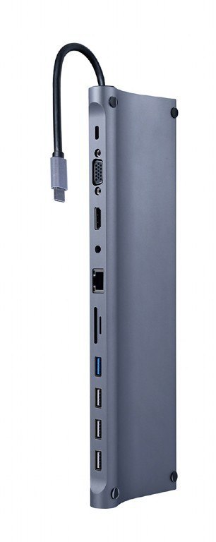 Hub USB-C PD GbE VGA HDMI 4xUSB czytnik kart SD Hub USB-C PD GbE VGA HDMI 4xUSB czytnik kart SD