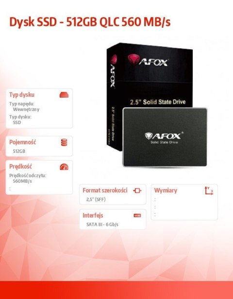 Dysk SSD - 512GB QLC 560 MB/s Dysk SSD - 512GB QLC 560 MB/s