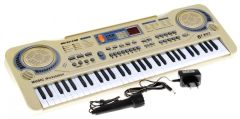 Beżowy Keyboard dla dzieci 5+ Mikrofon + Nagrywanie + USB MP3 - model nr 811 Beżowy Keyboard dla dzieci 5+ Mikrofon + Nagrywanie + USB MP3 - model nr 811