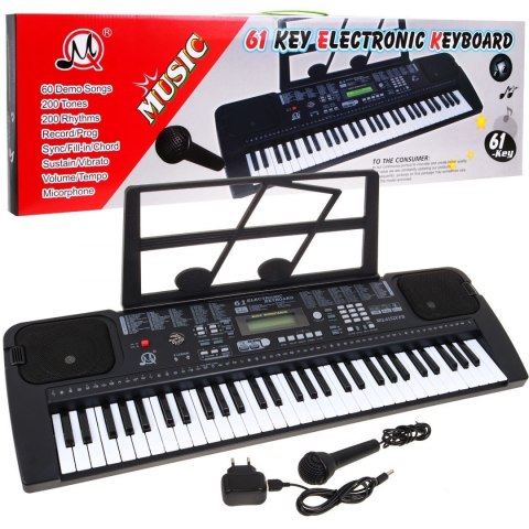 Keyboard z mikrofonem dla dzieci 5+ Taktomierz Radio USB MP3 - model nr 6152 Keyboard z mikrofonem dla dzieci 5+ Taktomierz Radio USB MP3 - model nr 6152