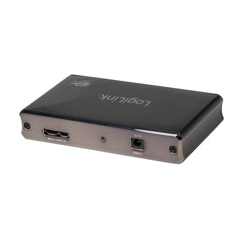 Aluminiowy HUB USB3.0 4-porty, Czarny, Z zasilaczem Aluminiowy HUB USB3.0 4-porty, Czarny, Z zasilaczem