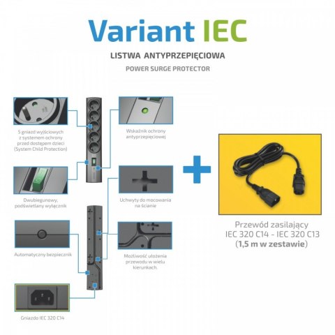 Listwa VARIANT IEC 1.5m Listwa VARIANT IEC 1.5m