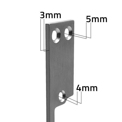 Dwustronny prosty szyld do elektrozaczepu | Blacha zaczepowa | 250mm | Stal nierdzewna Dwustronny prosty szyld do elektrozaczepu | Blacha zaczepowa | 250mm | Stal nierdzewna