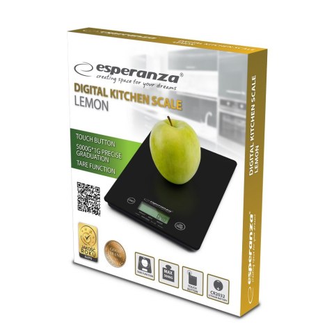 Waga kuchenna Esperanza Lemon EKS002K (kolor czarny) Waga kuchenna Esperanza Lemon EKS002K (kolor czarny)