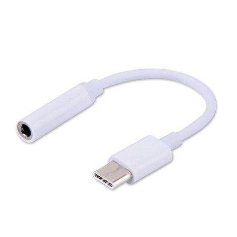 Adapter SAVIO AK-35 (Gniazdo typ C - Jack stereo 3,5 mm ; 0,12m; kolor biały) Adapter SAVIO AK-35 (Gniazdo typ C - Jack stereo 3,5 mm ; 0,12m; kolor biały)