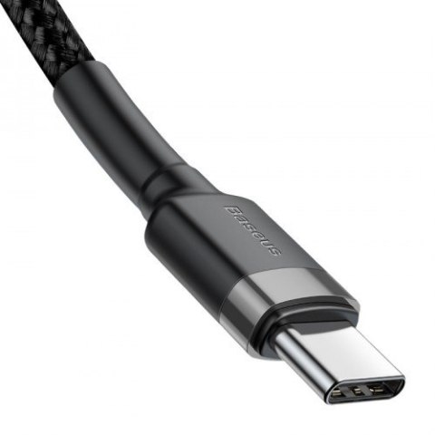 BASEUS KABEL USB-C DO USB-C 60W 1M (CZARNO-SZARY) BASEUS KABEL USB-C DO USB-C 60W 1M (CZARNO-SZARY)