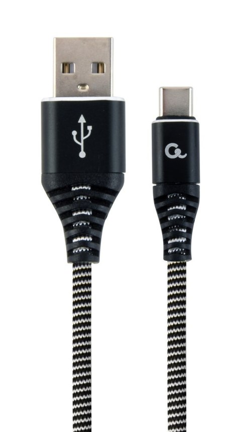GEMBIRD PREMIUM KABEL USB-C 2.0 (AM/CM) METALOWE WTYKI, OPLOT NYLONOWY 2M, CZARNO/BIAŁY GEMBIRD PREMIUM KABEL USB-C 2.0 (AM/CM) METALOWE WTYKI, OPLOT NYLONOWY 2M, CZARNO/BIAŁY