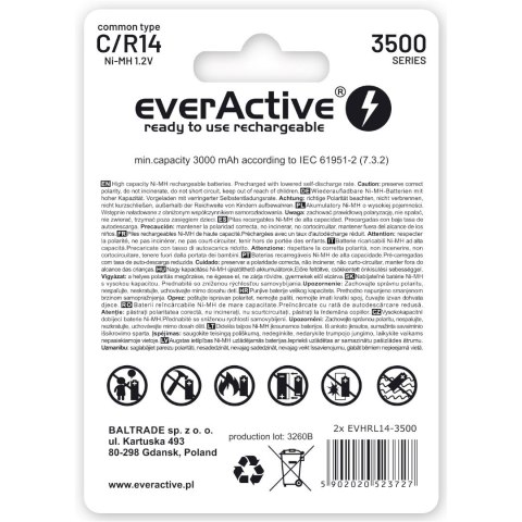 Zestaw akumulatorków everActive EVHRL14-3500 (3500mAh ; Ni-MH) Zestaw akumulatorków everActive EVHRL14-3500 (3500mAh ; Ni-MH)