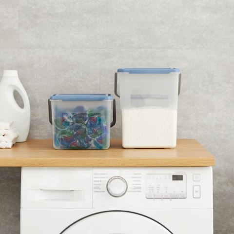ROTHO Pojemnik na detergenty 3kg 4.5L transparentny/biały ROTHO Pojemnik na detergenty 3kg 4.5L transparentny/biały