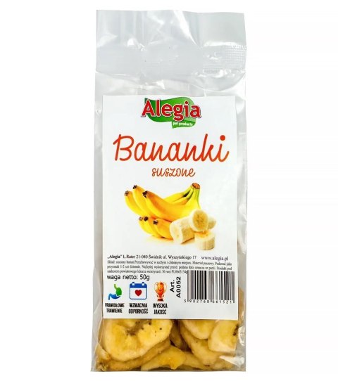 ALEGIA przysmak Banany suszone 50g ALEGIA przysmak Banany suszone 50g