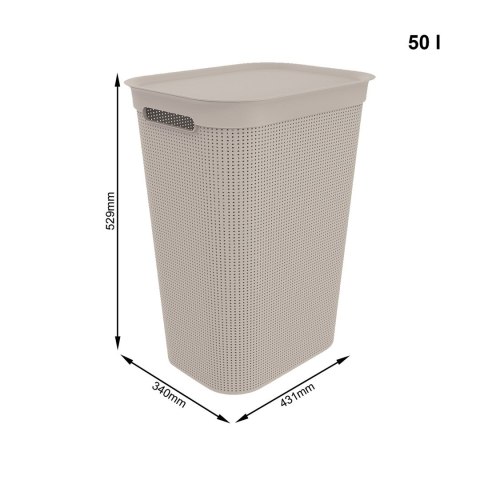 ROTHO Kosz na bieliznę 50L BRISEN cappuccino ROTHO Kosz na bieliznę 50L BRISEN cappuccino