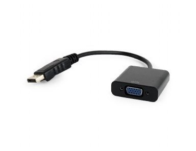 Adapter GEMBIRD A-DPM-VGAF-02 (DisplayPort M - D-Sub (VGA) F; 0,15m; kolor czarny) Adapter GEMBIRD A-DPM-VGAF-02 (DisplayPort M - D-Sub (VGA) F; 0,15m; kolor czarny)