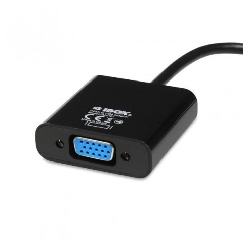 Adapter IBOX IAHV01 (HDMI M - D-Sub (VGA) F; 1m; kolor czarny) Adapter IBOX IAHV01 (HDMI M - D-Sub (VGA) F; 1m; kolor czarny)