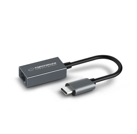 ESPERANZA GIGABIT ETHERNET 1000 MBPS ADAPTER USB C-RJ45 ENA102 ESPERANZA GIGABIT ETHERNET 1000 MBPS ADAPTER USB C-RJ45 ENA102