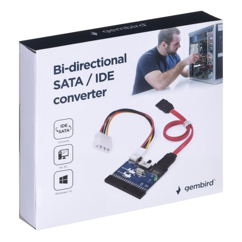 Adapter GEMBIRD SATA-IDE-2 (SATA M - IDE F; 0,30m; kolor czarny) Adapter GEMBIRD SATA-IDE-2 (SATA M - IDE F; 0,30m; kolor czarny)