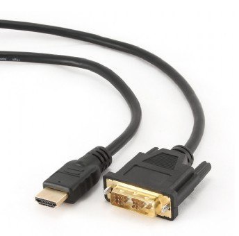 Kabel GEMBIRD CC-HDMI-DVI-6 (HDMI M - DVI-D M; 1,8m; kolor czarny) Kabel GEMBIRD CC-HDMI-DVI-6 (HDMI M - DVI-D M; 1,8m; kolor czarny)