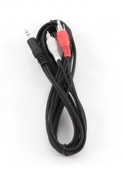 Kabel GEMBIRD CCA-458-2.5M (2x Cinch M - Mini Jack M; 2,5m; kolor czarny) Kabel GEMBIRD CCA-458-2.5M (2x Cinch M - Mini Jack M; 2,5m; kolor czarny)