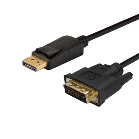 Kabel SAVIO CL-106 (DisplayPort M - DVI-D M; 1,8m; kolor czarny) Kabel SAVIO CL-106 (DisplayPort M - DVI-D M; 1,8m; kolor czarny)