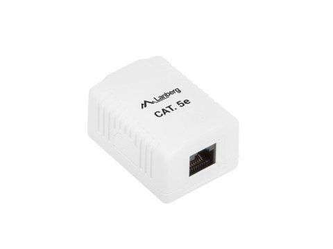 Gniazdo natynkowe Lanberg OU5-0001-W (RJ-45; kat. 5e; UTP; kolor biały) Gniazdo natynkowe Lanberg OU5-0001-W (RJ-45; kat. 5e; UTP; kolor biały)