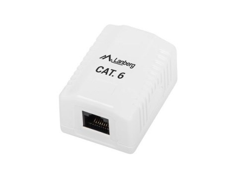 Gniazdo natynkowe Lanberg OU6-0001-W (RJ-45; kat. 6; UTP; kolor biały) Gniazdo natynkowe Lanberg OU6-0001-W (RJ-45; kat. 6; UTP; kolor biały)