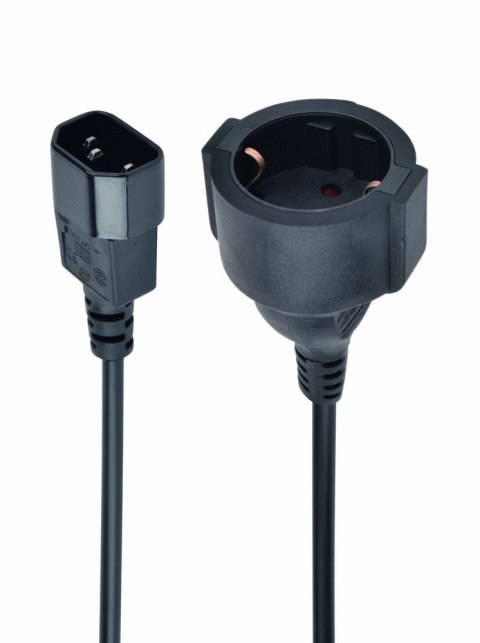 Adapter GEMBIRD PC-SFC14M-01 (C14 / IEC C14 / IEC 320 C14 M - Schuko, Shuko F; 0,15m; kolor czarny) Adapter GEMBIRD PC-SFC14M-01 (C14 / IEC C14 / IEC 320 C14 M - Schuko, Shuko F; 0,15m; kolor czarny)