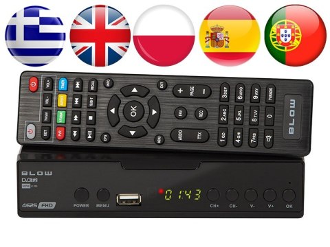 BLOW DEKODER TUNER DVB-T2 BLOW 4625FHD H.265 V2 BLOW DEKODER TUNER DVB-T2 BLOW 4625FHD H.265 V2