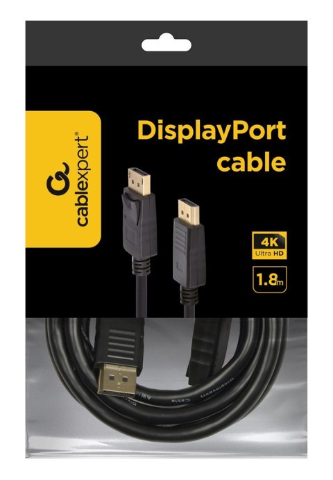 Kabel GEMBIRD CC-DP2-6 (DisplayPort M - DisplayPort M; 1,8m; kolor czarny) Kabel GEMBIRD CC-DP2-6 (DisplayPort M - DisplayPort M; 1,8m; kolor czarny)
