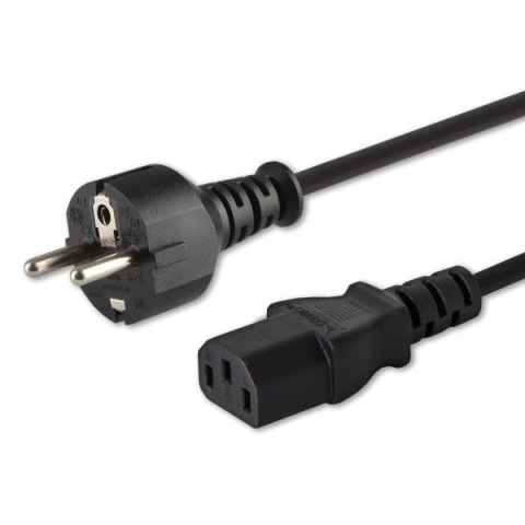 Kabel SAVIO CL-138 (C13 / IEC C13 / IEC 320 C13 - Schuko M; 1,8m; kolor czarny) Kabel SAVIO CL-138 (C13 / IEC C13 / IEC 320 C13 - Schuko M; 1,8m; kolor czarny)