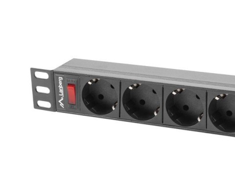 LANBERG LISTWA ZASILAJĄCA RACK 19" PDU 1U, 16A, 9X SHUKO, 3M PDU-09F-0300-BK LANBERG LISTWA ZASILAJĄCA RACK 19" PDU 1U, 16A, 9X SHUKO, 3M PDU-09F-0300-BK