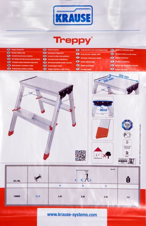 Schodki dwustronne składane Krause Treppy 130020 Schodki dwustronne składane Krause Treppy 130020