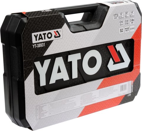 Zestaw kluczy nasadowych 1/2"1/4"3/8 "173szt YT-38931 YATO Zestaw kluczy nasadowych 1/2"1/4"3/8 "173szt YT-38931 YATO