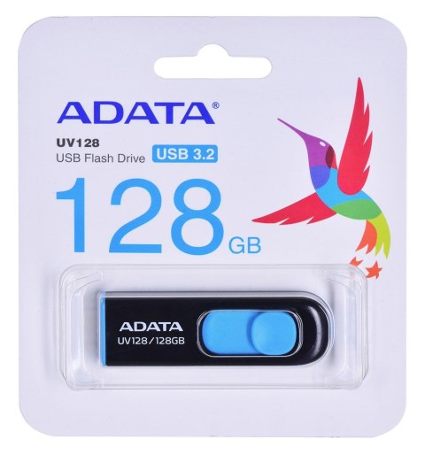 ADATA DashDrive UV128 128GB USB3.0 Black-Blue ADATA DashDrive UV128 128GB USB3.0 Black-Blue