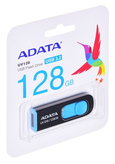 ADATA DashDrive UV128 128GB USB3.0 Black-Blue ADATA DashDrive UV128 128GB USB3.0 Black-Blue